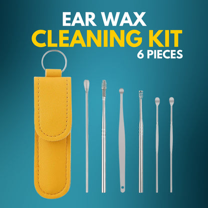Haven & Hue™ 6-in-1 Ear Wax Removal Kit – Premium Stainless Steel Ear Cleaning Tools (Random Color)