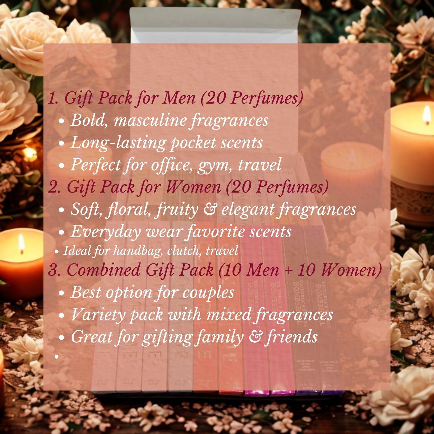 Haven & Hue™ 20-Piece Pocket / Pen Perfume Gift Pack – Men, Women & Combo