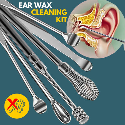 Haven & Hue™ 6-in-1 Ear Wax Removal Kit – Premium Stainless Steel Ear Cleaning Tools (Random Color)